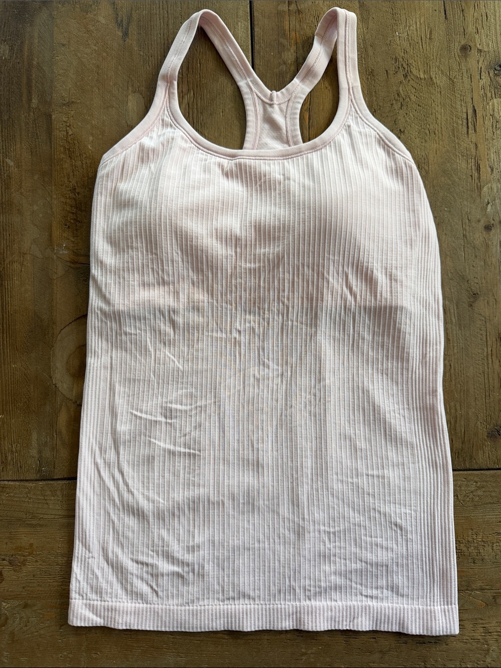 Women's Light Pink Ribbed Racerback Tank Top LULULEMON SZ 8